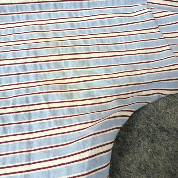 Maje Women's Striped Short Sleeve Blouse Top Blue Bow on Back Size EU 3/US Large - Picture 9 of 12